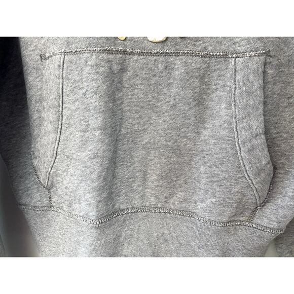 Y2K Hollister Heather Gray Soft & Thick Branded Logo Letter Hoodie S - Picture 3 of 10